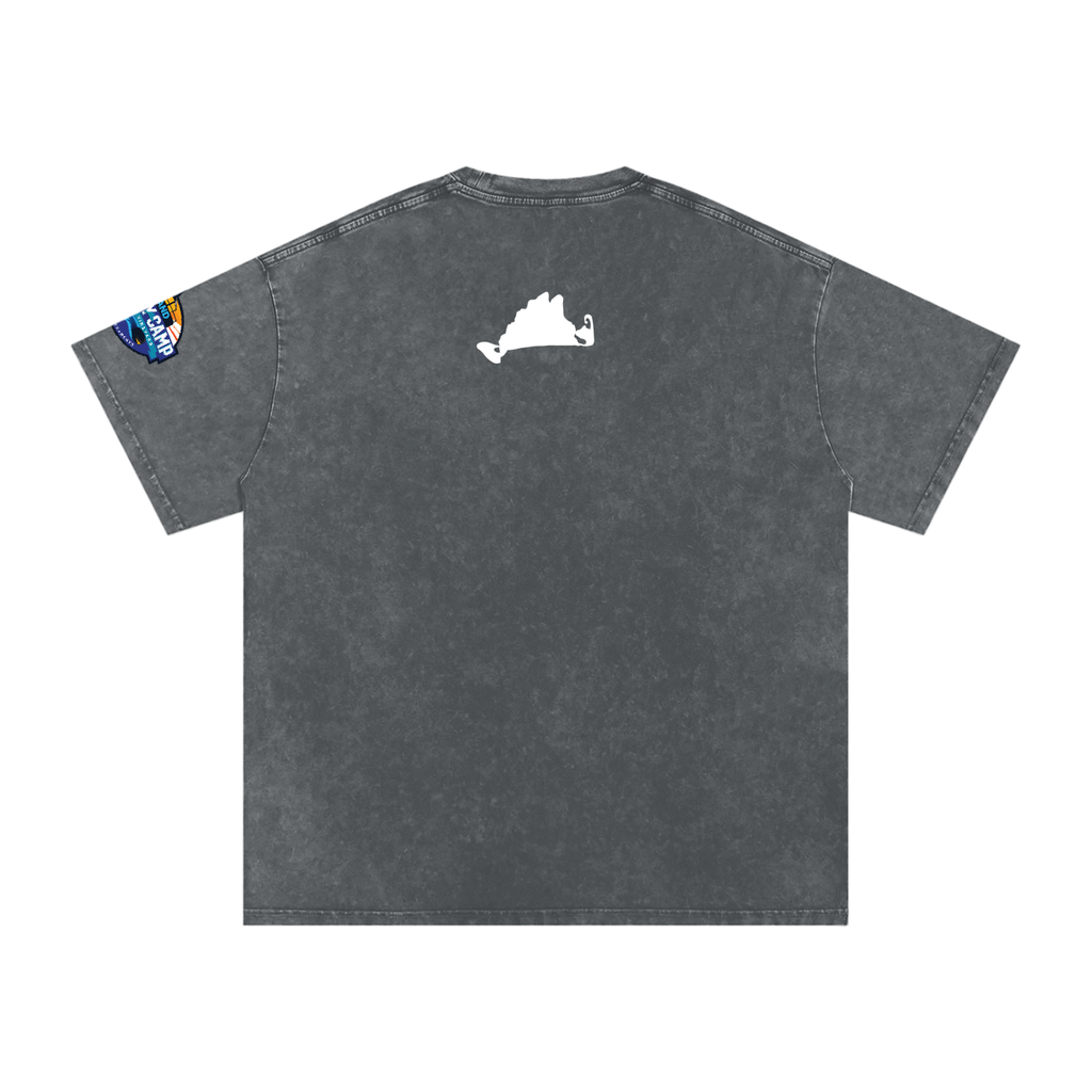 Snow Washed Oversized Cotton T-Shirt